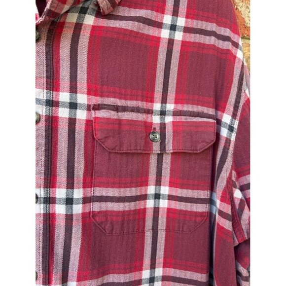 Magellan Outdoors Mens Plaid Button-Down Shirt XL Classic Fit Cotton Blend Burgu - Picture 3 of 6